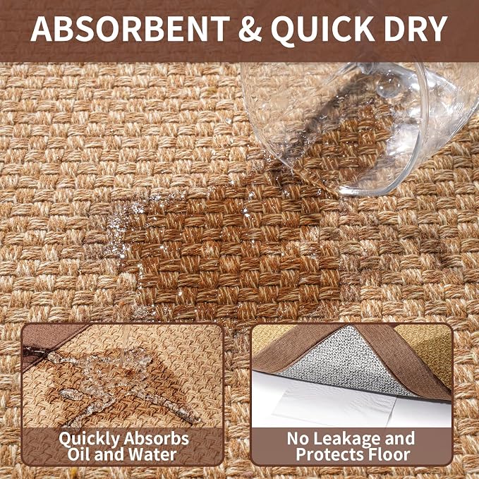 YDKGL Kitchen Runner Rugs Non Slip Washable, Super Absorbent Kitchen Mats - Image 4