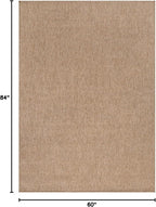 CAMILSON Easy Jute Rug 5x7, Indoor Outdoor Natural Color Fiber Area Rugs - Image 2