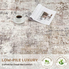 UERMEI Square Area Rugs : Washable 6x6 Neutral Modern Abstract Carpet - Image 8