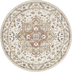 6ft Round Vintage Living Room Area Rug - Image 8