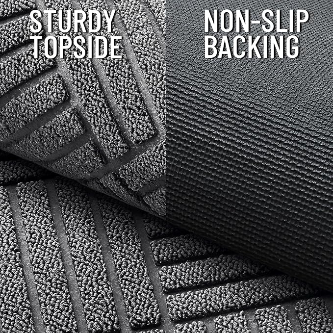 OLANLY Front Door Mat Outside Entrance 47x23, Heavy Duty Sturdy Natural Rubber - Image 3