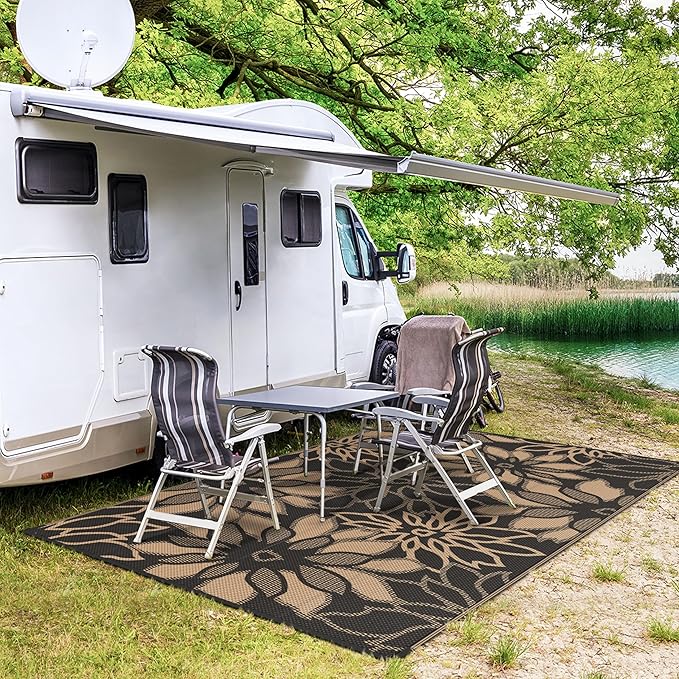 GENIMO Outdoor Rug Waterproof for Patio Decor, Large Area Rugs Mats for RV - Image 3