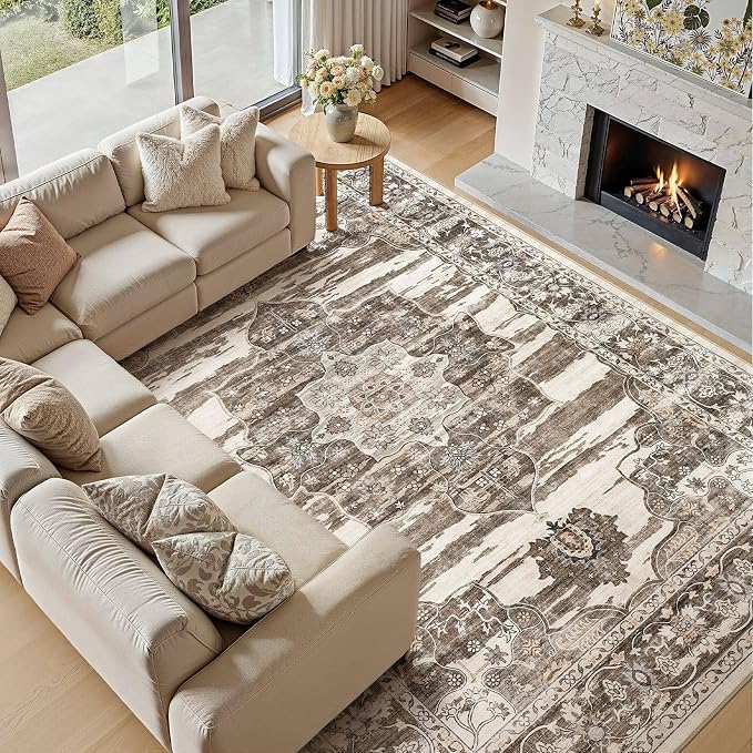 Washable 8x10 Area Rug for Living Room & Dining Room - Image 5