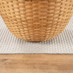 CAMILSON Indoor and Outdoor Runner Rug Off-White Solid Woven Design - Image 5