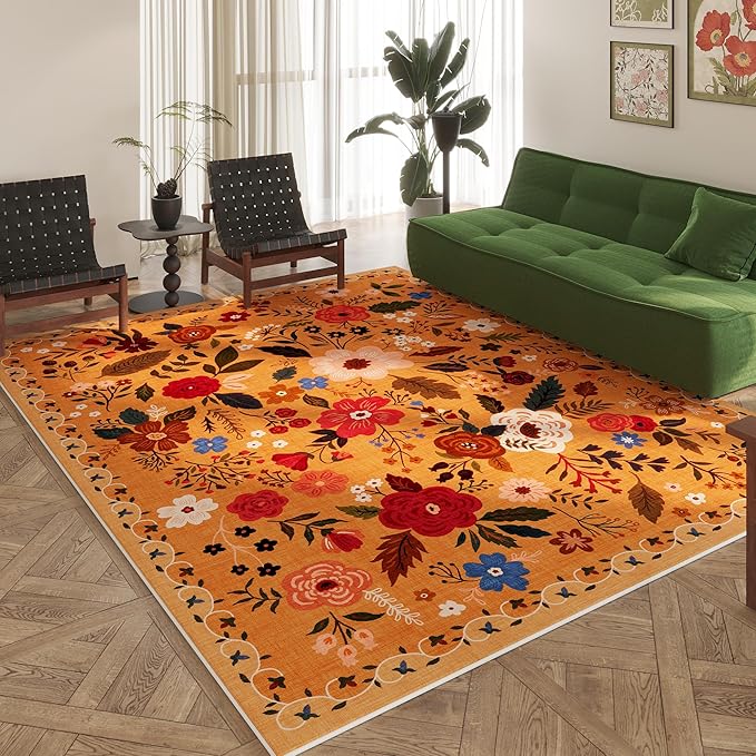 Rugcomf Area Rugs 8x10 Rug for Living Room Clearance Washable Boho Area Rug Non by Rugcomf