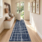 Non Slip Hallway Runner Rug 2x10, Washable Long Rug, Woven Thin Low Pile Carpet - Image 2