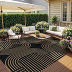 Lahome Enfys Modern Geometric Easy Jute Rug, 6x9 Area Rugs - Image 2