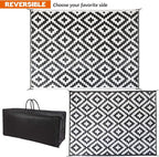 SAND MINE Waterproof Outdoor Rug 9x12 ft, Plastic Reversible Rug, Modern Area - Image 3