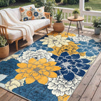GENIMO Indoor Outdoor Area Rug 5'x8', Machine Washable Rugs - Image 3