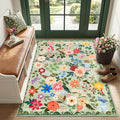 Area Rug Living Room Rugs: Floral 3x5 Washable Rug Vintage Soft Boho Non-Slip by PLHXFRSoftAreaRugs