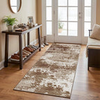 2x5 Brown Rug Runners for Hallways Kitchen Non Slip Washable Entryway Runner - Image 2