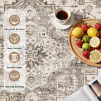 8ft Round Vintage Living Room Area Rug - Image 3