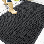OLANLY Front Door Mat Outside Entrance 47x32, Heavy Duty Sturdy Natural Rubber by OLANLY