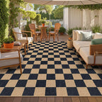 Lahome Colette Checkered Easy Jute Rug, 9x12 Area Rug by Lahome