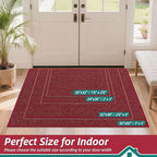 BEQHAUSE Dirt Trapper Door Mat 32" x 48", Non-Slip Washable Doormats Entrance - Image 2