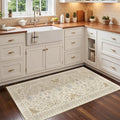 Madane Washable Area Rug 2x4, Small Entryway Rug Non-Slip Vintage Door Mat by Madane