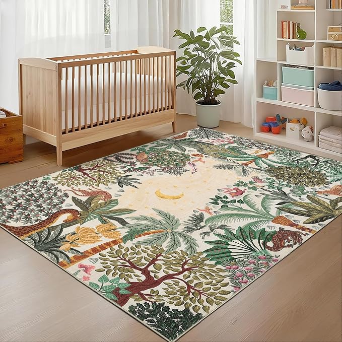 GarveeHome 5x7 Jungle Area Rug Washable Rugs - Image 6