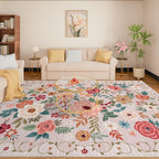 DUKINO 9x12 Area Rug, Floral Rugs - Image 4
