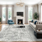 Soalmost Abstract Rug 8x10 Large Living Room Rugs Neutral Modern Washable Area by Soalmost