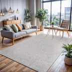 CAMILSON Easy Jute Rug 5x7 Indoor Outdoor Gray Farmhouse Area Rugs - Image 4