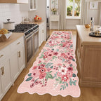 DUKINO 3x8 Washable Runner Rug, Soft Indoor Floral Non Slip Long Runner Rug - Image 5