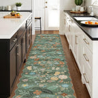 Washable 2'6x12 Hallway Runner Rug: Soft Entryway Kitchen Floral Runners Non - Image 6
