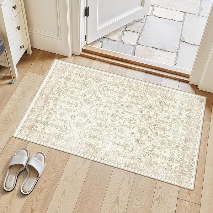 Soalmost 2x3 Washable Rugs for Kitchen, Powder Room Small Area Rug Non-Slip by Soalmost