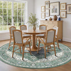 AMADA HOMEFURNISHING Round 6ft Area Rugs, Vintage Rugs - Image 3