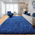 ONASAR Navy Area Rugs for Bedroom Living Room, 4x6 Blue Fluffy Indoor Bedside - Image 4