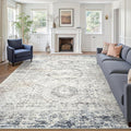 Soalmost 10x14 Area Rugs for Living Room, Non Slip Machine Washable Vintage Rugs by Soalmost