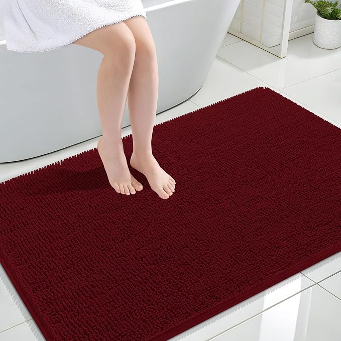 OLANLY Large Bathroom Rugs 44x32, Extra Soft Absorbent Chenille Bath Rugs by OLANLY