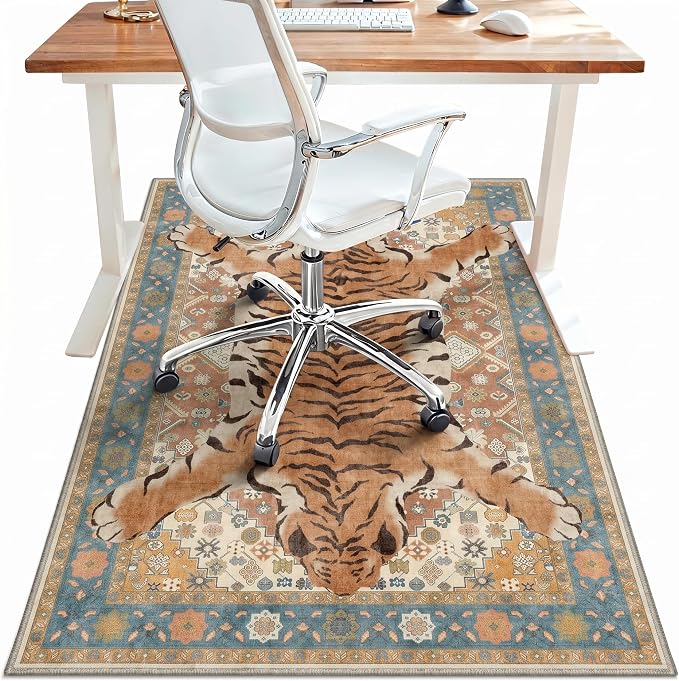 48"x60" Office Chair Mat for Hardwood Tile Floor, Under Desk Carpet Protector by BESBLEE