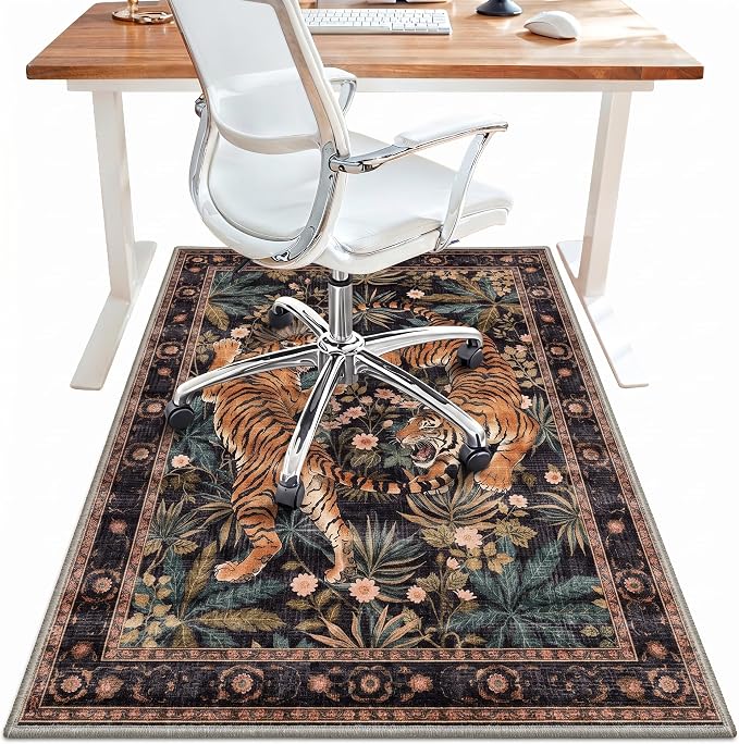 36"x48" Office Chair Mat for Hardwood Tile Floor, Under Desk Carpet Protector by BESBLEE