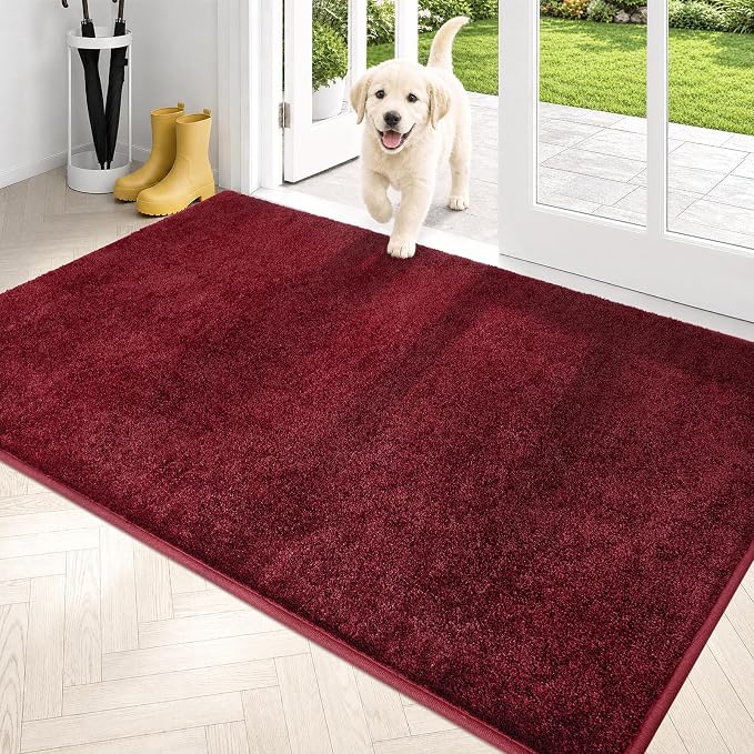 PURRUGS Dirt Trapping Door Mat 34" x 59", Non-Slip Machine Washable Entryway Rug by PURRUGS