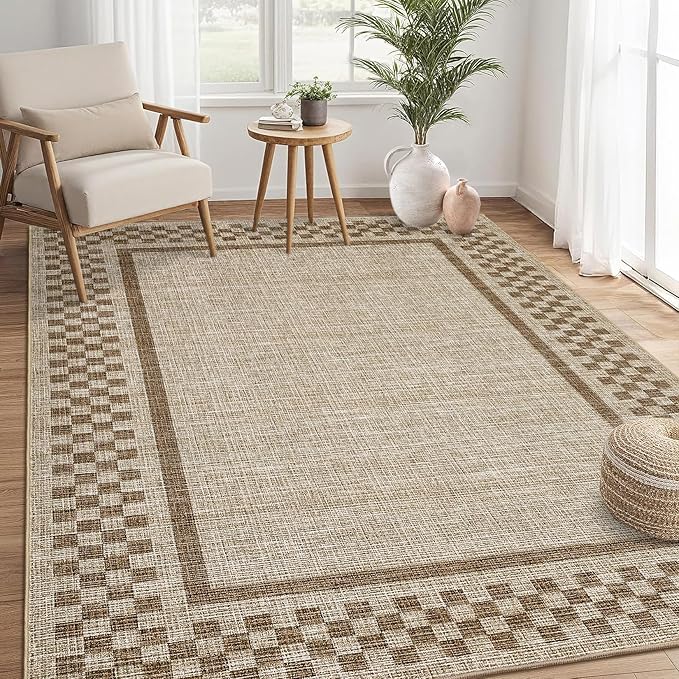 GarveeHome Washable Area Rug 4x6 Small Living Room Rugs Modern Bordered Soft - Image 2