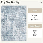 Soalmost Abstract Rug 8x10 Large Living Room Rugs Neutral Modern Washable Area - Image 4