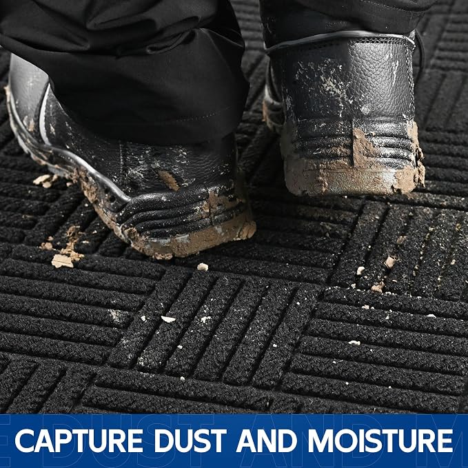 Durable Indoor Outdoor Door Mat, Non-Slip Backing, Stain and Fade Resistant - Image 2