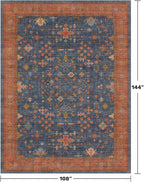 Navy Blue Area Rugs 9x12 Living Room, Dining Room Rugs - Image 2