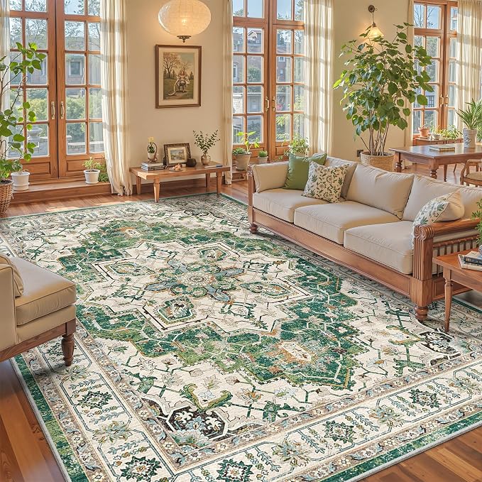 zesthome 8x10 Area Rugs, Stain Resistant Washable Rug, Ultra-Thin Rugs - Image 4