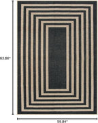 Lahome Enfys Modern Geometric Easy Jute Outdoor Rug, 5x7 Patio Living Room Rug - Image 2