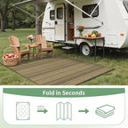 GENIMO Outdoor Rug for Patio Clearance, Lightweight Waterproof RV Camping Mat - Image 7