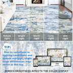 Area Rugs 5x7 Living Room: Large Soft Washable Rug Modern Abstract Anti-Skid - Image 9