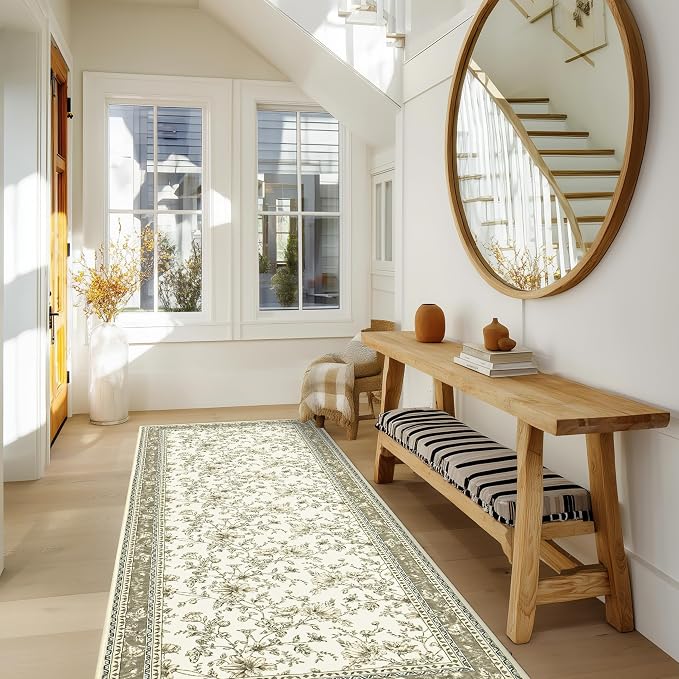 Greyish Beige Runner Rugs 2x6 for Hallway Kitchen Bedroom Beside Laundry Room - Image 8