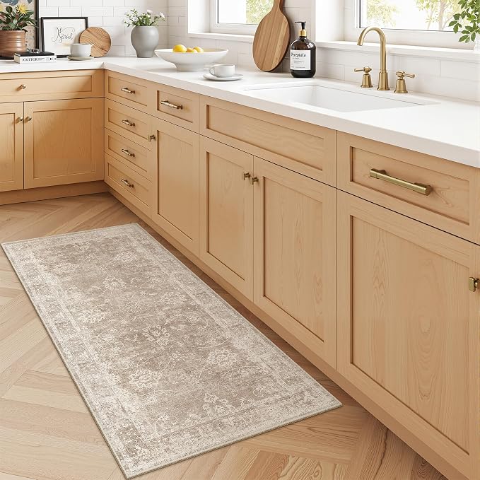 Madane 2x4 Washable Rugs for Entryway, Low Pile Non-Slip Small Area Rug Kitchen - Image 2