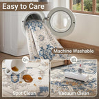 befbee 8x10 Area Rug for Living Rooms, Stain Resistant Neutral Washable Rugs - Image 5