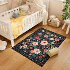 DUKINO 3x4 Area Rug, Lightweight Non Slip Washable Floral Rug, Indoor Low Pile - Image 6