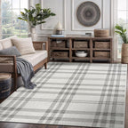 CAMILSON Easy Jute Rug 4x6, Indoor Outdoor Off-White Color Fiber Area Rugs - Image 6