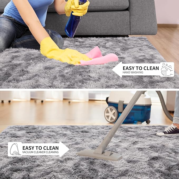 Tepook Fluffy Large Rugs for Living Room, 8x10 Area Rugs for Bedroom, Modern - Image 6