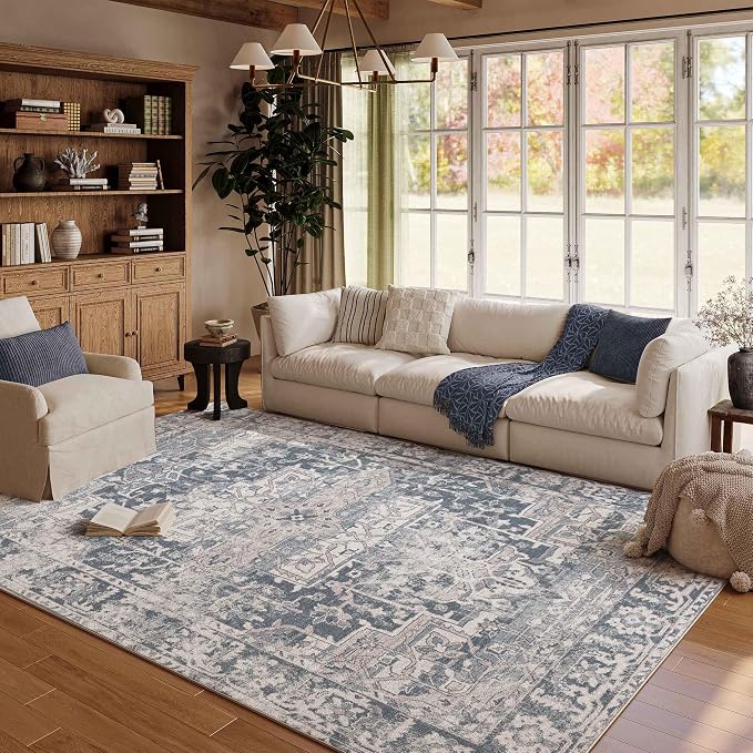 Rugxara 5x7 Area Rugs for Living Room Bedroom, Vintage Retro Boho Rug, Non Slip - Image 4