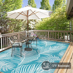 Pauwer Waterproof Outdoor Rug 8x10, Reversible Plastic Straw Patio Camping Rug - Image 4